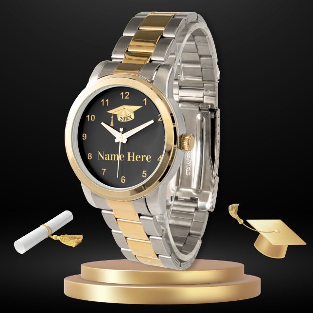 Montre de remise de diplôme, Cadeaux de remise de  (Graduation watch gift. Graduation watches for him. Personalized grad gifts for him, son or grandson.)