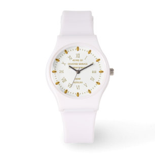 Montre de retraite NURSE personnalisée Or Blanc Él