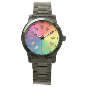Montre de roue de couleur de nombres d'ASL