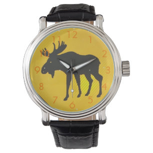 Montre de signe de croisement d'orignaux par