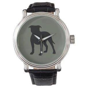 Montre de silhouette de Pitbull