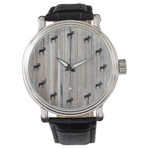 Montre de silhouette d'orignaux par Leslie Harlow