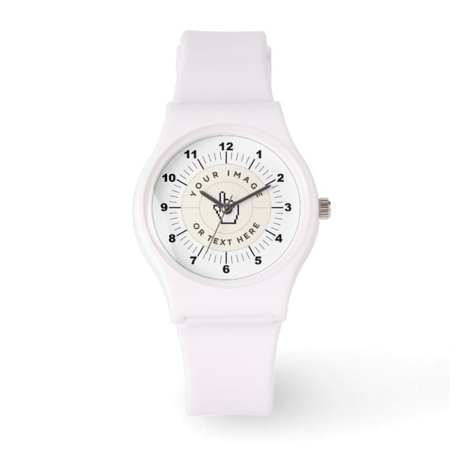 Montre de silice blanche et sportive pour femmes (Recto)
