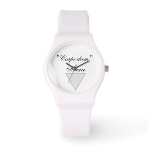 Montre de silice blanche sportive pour femme