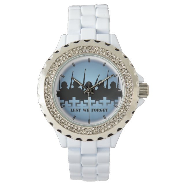Montre de Soldat Hommage Lest We Forget Montre de  (devant)