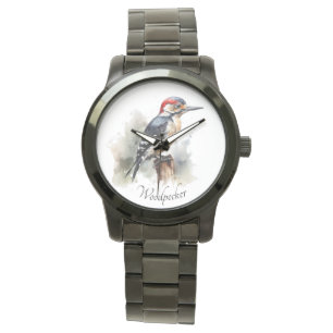 Montre de temps en métal sombre pour oiseaux de la