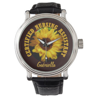 Montre de tournesol C.N.A personnalisée