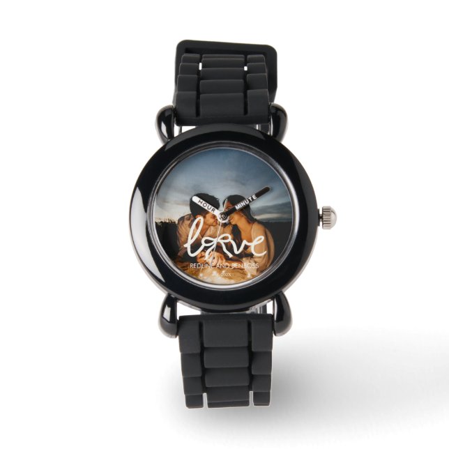 Montre de typographie à arc moderne pour couple av (Recto)