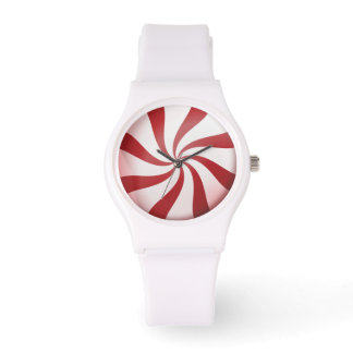 Montre de vacances de menthe rouge et blanche
