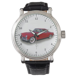 Montre de voiture classique rouge 1953