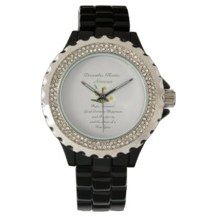 Montre Décembre Mois de naissance Fleur Narcisse Élégant