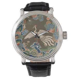 Montre Décor d'antiquité chinois d'oiseaux