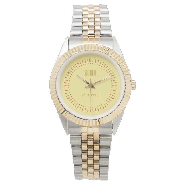 Montre Décor doux aux accents jaunes pastel pour personna (devant)