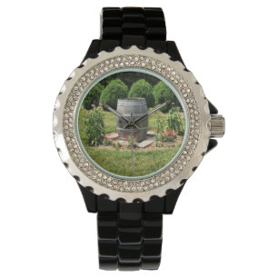 Montre Décor jardin en tonneau de vin, Château Morriset