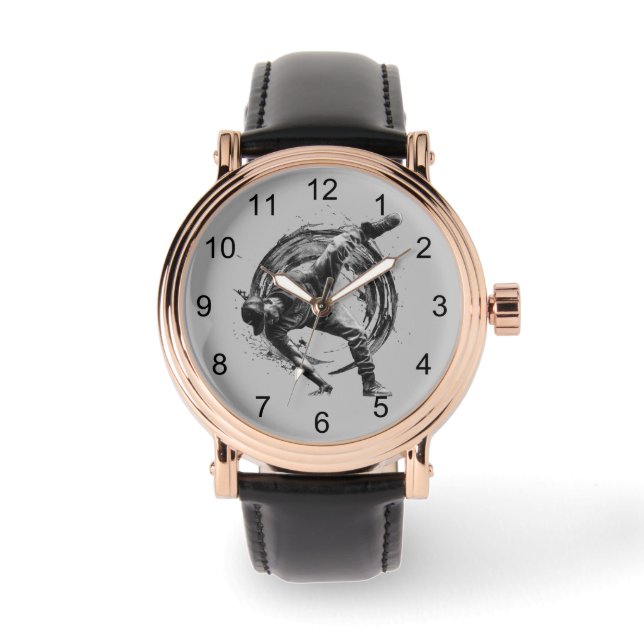 Montre Décor Style urbain Monochrome Motion Art (Recto)