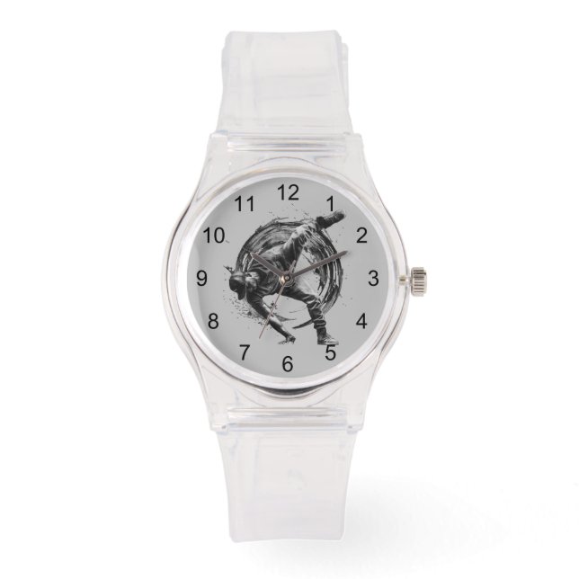 Montre Décor Style urbain Monochrome Motion Art (Recto)