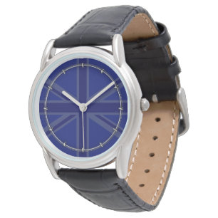 Montre Décor Union Jack bleu NAvy