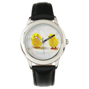 Montre Décoration de Pâques - poussins en rang