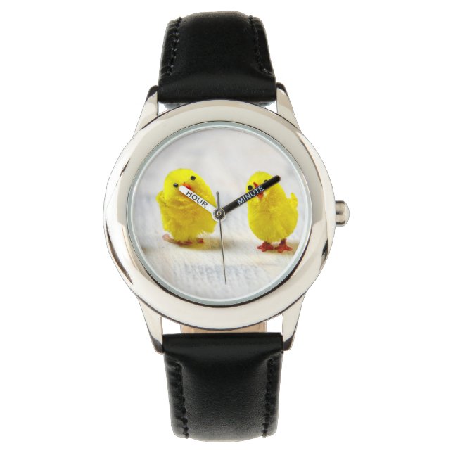 Montre Décoration de Pâques - poussins en rang (devant)