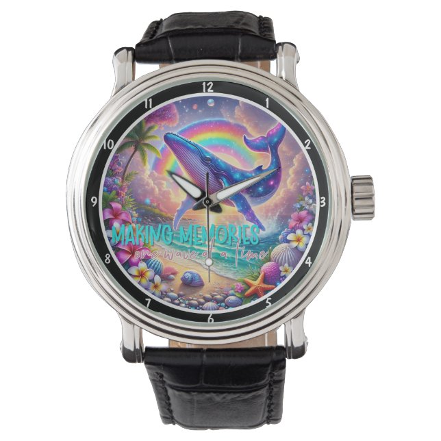 Montre Décoration Océanique Thème Baleine, Coquillages, A (devant)