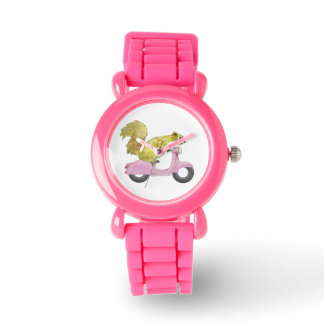 Montre d'écureuil rose