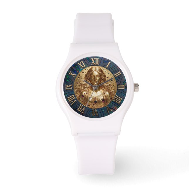 Montre Déesse Nyx Cadran en Opale Noire (Recto)