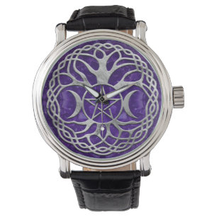 Montre Déesse triple avec pentagramme et arbre de vie