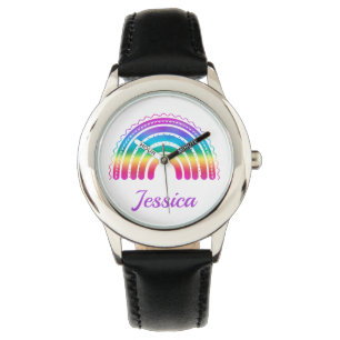 Montre Dégradé arc-en-ciel bohème coloré