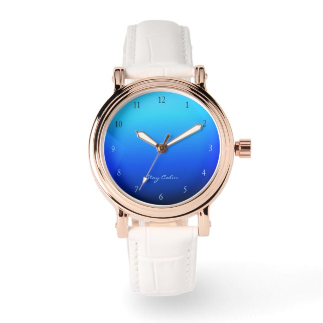 Montre Dégradé d'océan Stay Calm (Recto)
