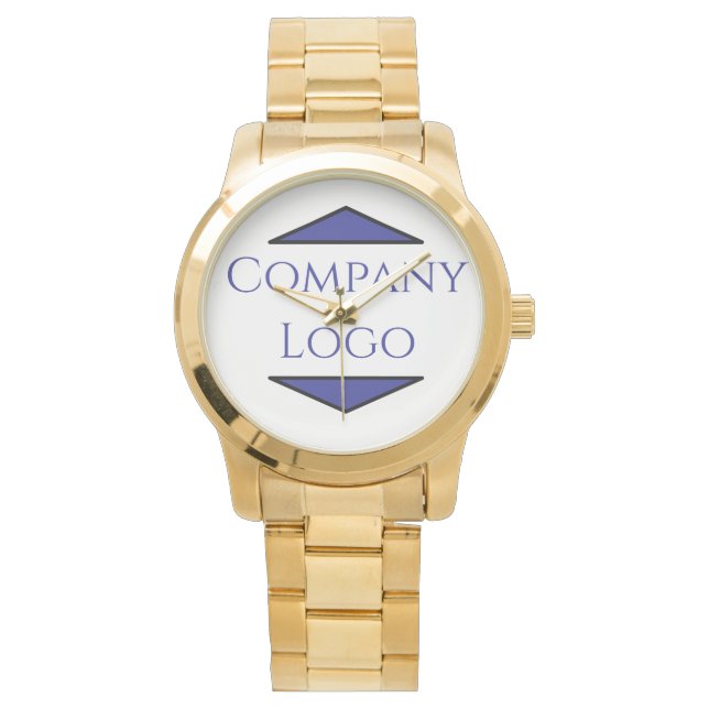 Montre d'entreprise de luxe Gold avec logo (devant)