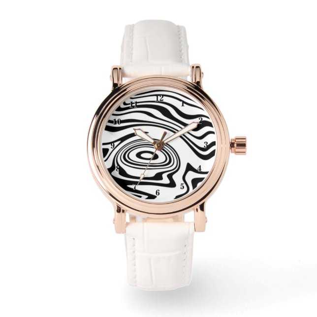 Montre des vagues noires et blanches (Recto)