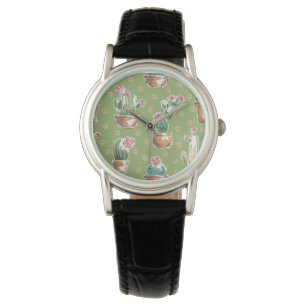 Montre Desert Bloom Pattern vert