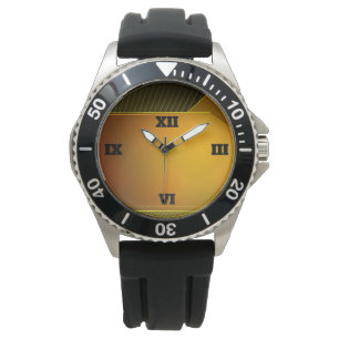 Montre Design Art déco or dans un style moderne