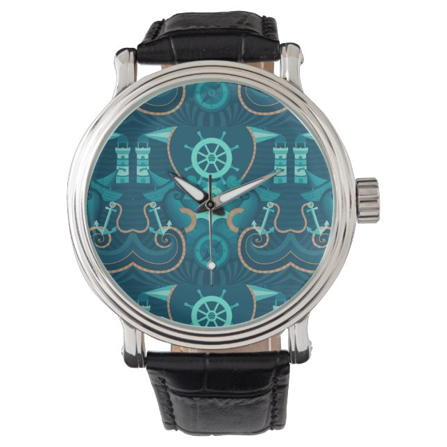 Montre Design bleu marine (devant)