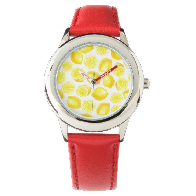 Montre Design citrons aquarelle (devant)