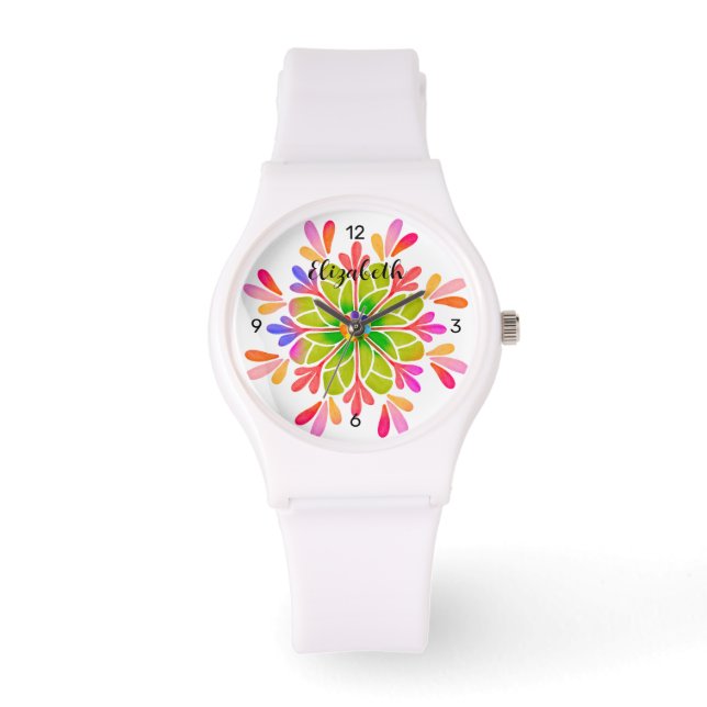 Montre Design coloré bohème Personnaliser (Recto)