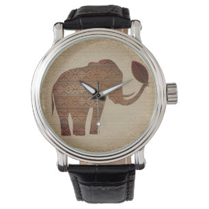 Montre Design d'art tribal des éléphants
