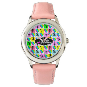 MONTRE DESIGN DE FILLES DE GYMNAST CUTE ET COLORÉE