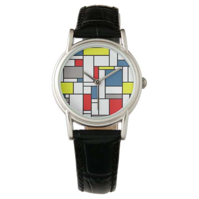 Montre Design de style mondrien (devant)