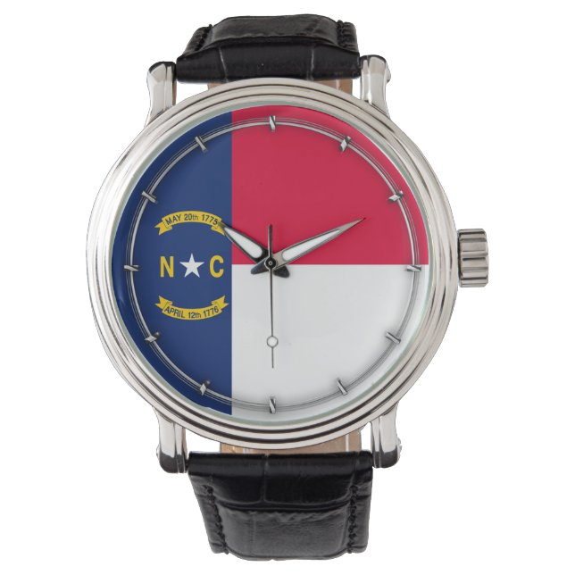 Montre Design du drapeau de l'État de Caroline du Nord (devant)