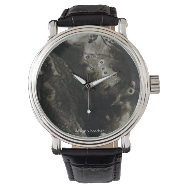 MONTRE DESIGN ENCRE GRISE (devant)