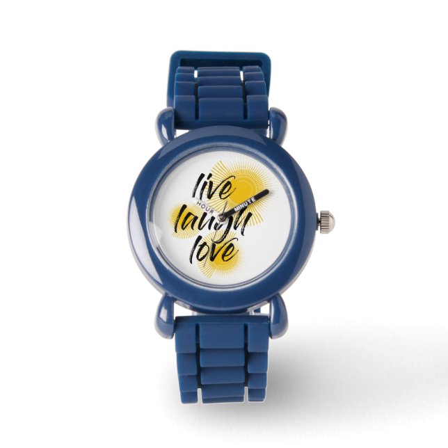 Montre Design moderne, gai, tendance Live Laugh Love (Recto)