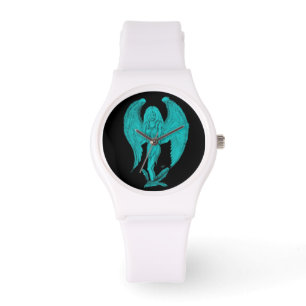 Montre Design noir et vert Angel