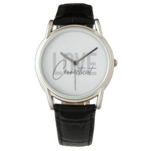 Montre Design simple, moderne, cool Love Connecticut