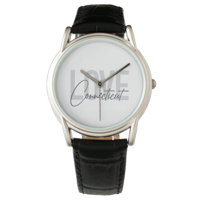 Montre Design simple, moderne, cool Love Connecticut (devant)