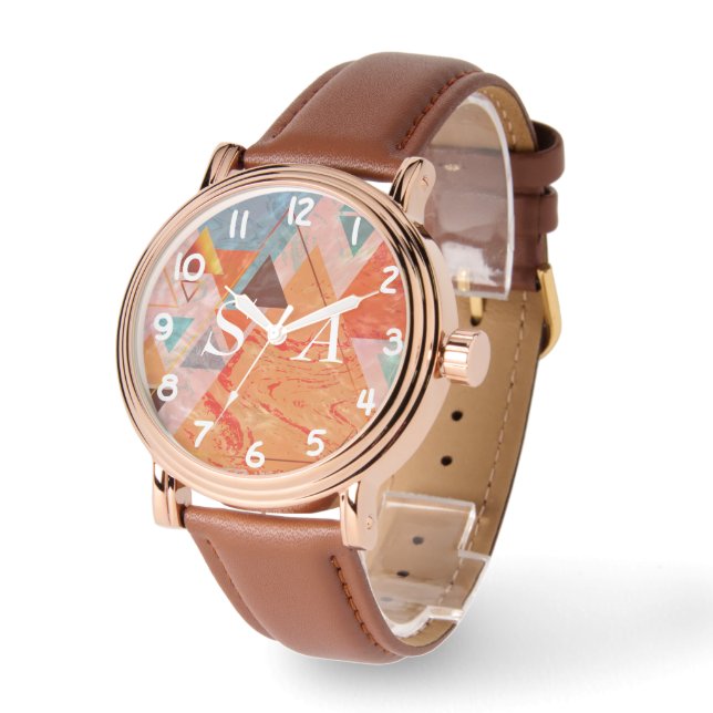 Montre Design triangle moderne - géométrie artistique (Angle)