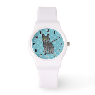 Montre Dessin animé de chat bleu russe