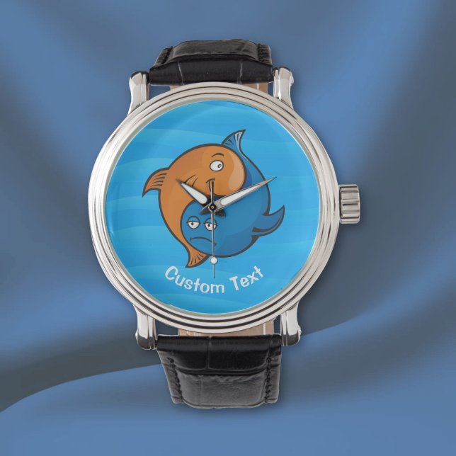 Montre Dessin animé de poissons Yin Yang (Créateur téléchargé)