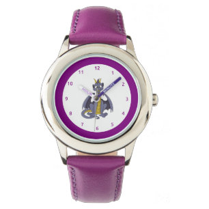 Montre dessin animé dragon violet