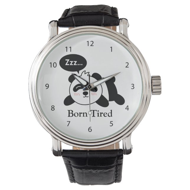 Montre Dessin animé drôle de panda mignon endormi (devant)